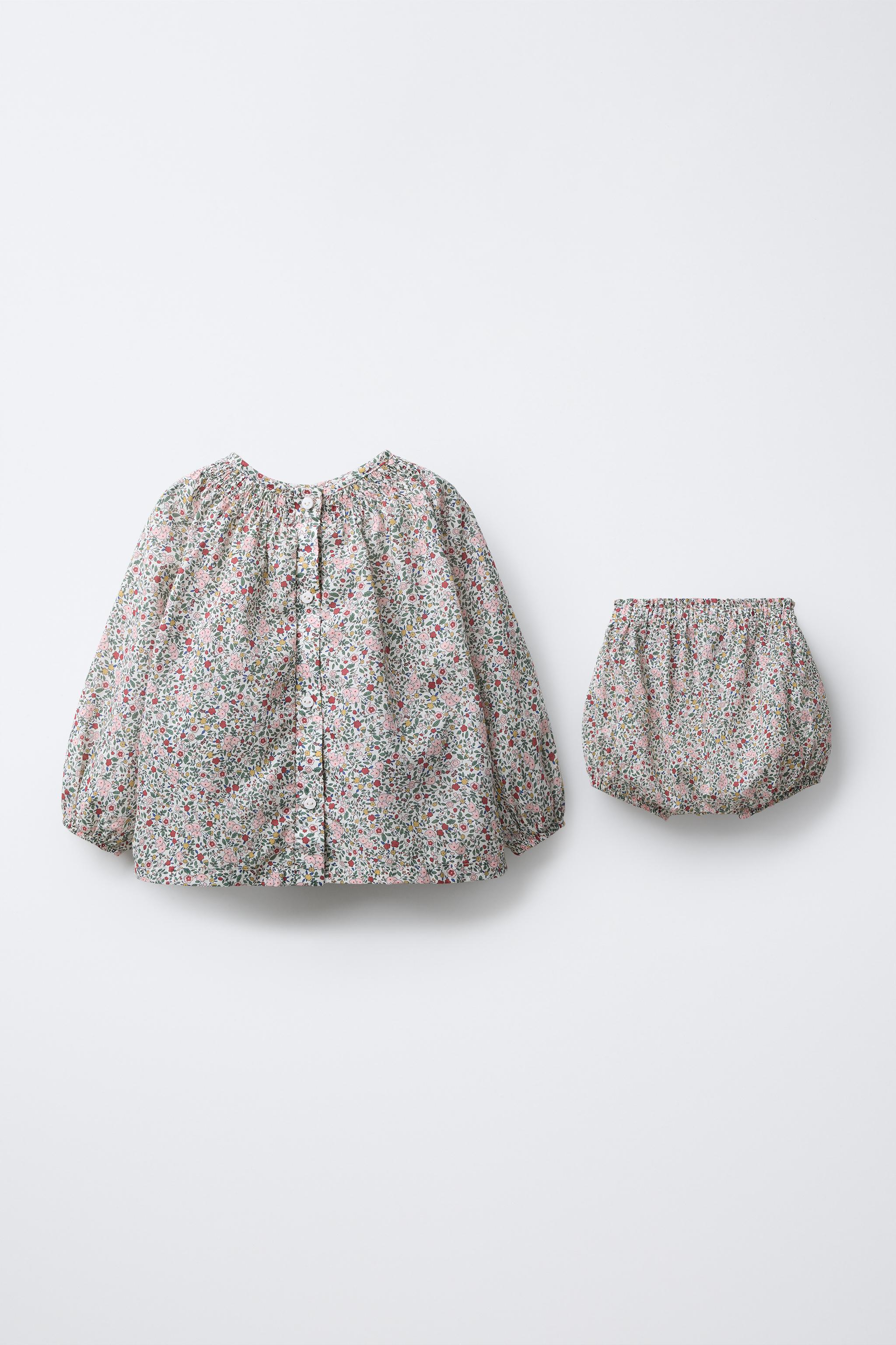 ENSEMBLE CHEMISE ET BLOOMER À FLEURS